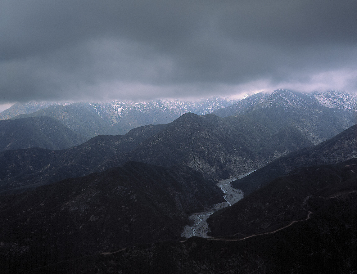 View of Cow Canyon During a Storm Angeles National Forest