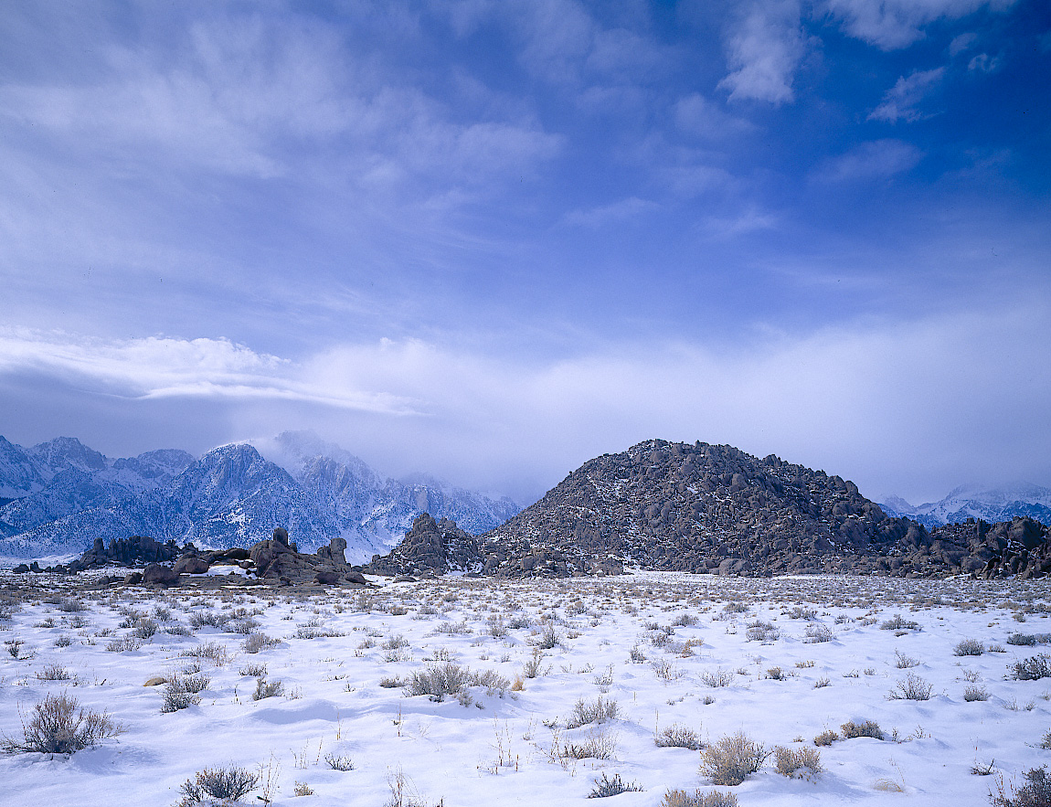 Lone Pine Peak from the Alabama Hills, Approaching Winter Storm, Lone Pine, California