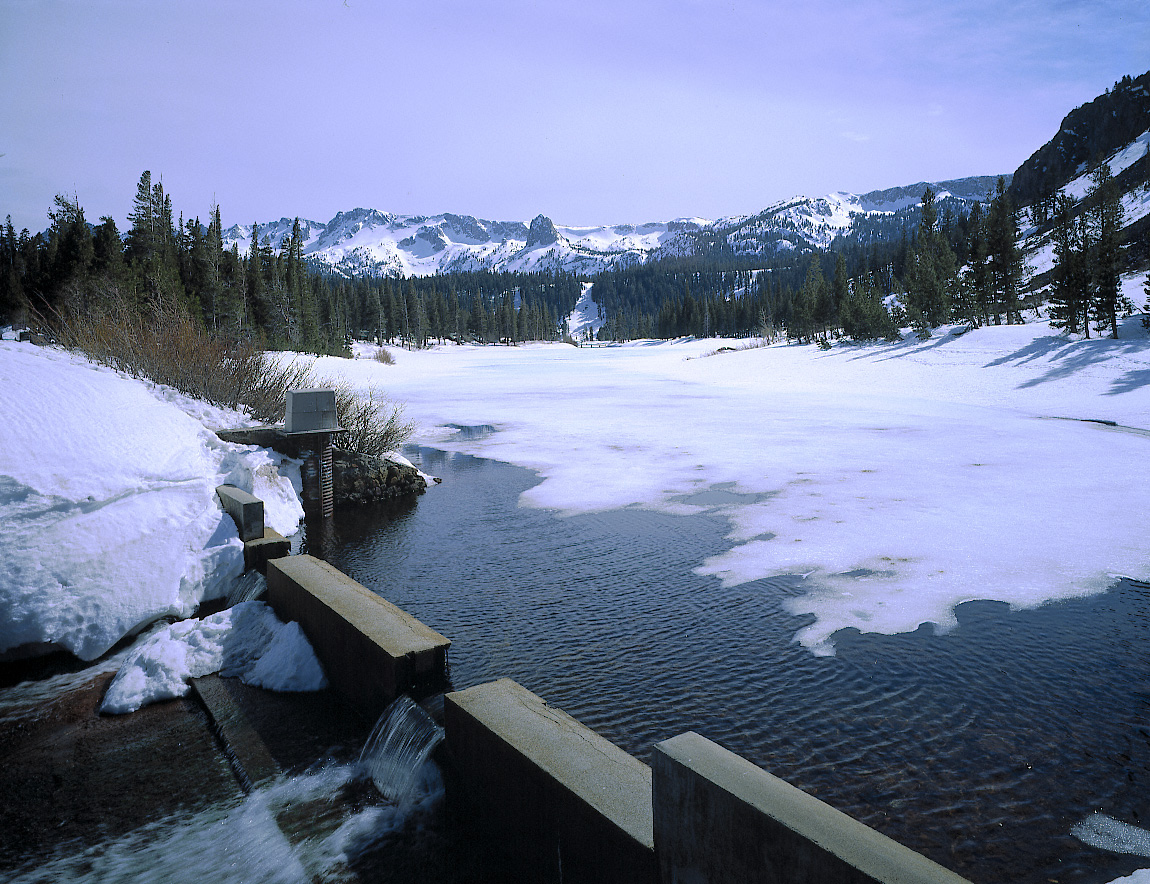 Twin Lakes During Spring Snow Melt, Mammoth Lakes, California