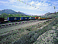 UP Passenger Train on the BNSF track at Cajon, California